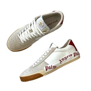 NEW Palm Angels Vulcanized Low Top Leather Sneakers size 39 Unisex